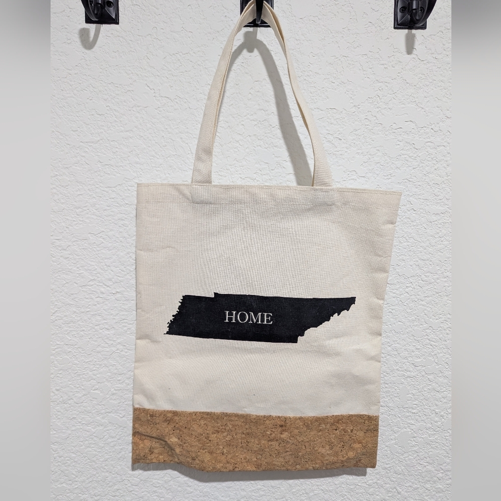 Tennessee HOME Canvas Tote Bag with Cork Bottom